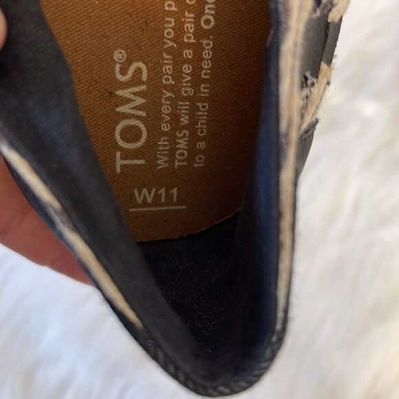 Toms Alpargata Woven Leather/Fabric Espadrille Huraches Sz 11 - Picture 5 of 6